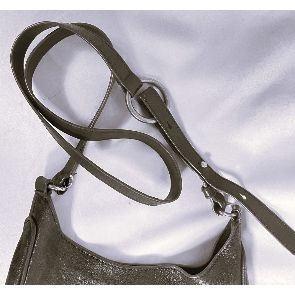 Frye Black Leather Cross Body Purse Pre-Owned 10" x9" - Picture 5 of 10